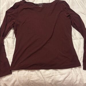 Banana Republic Women's wine colored Long Sleeve Top